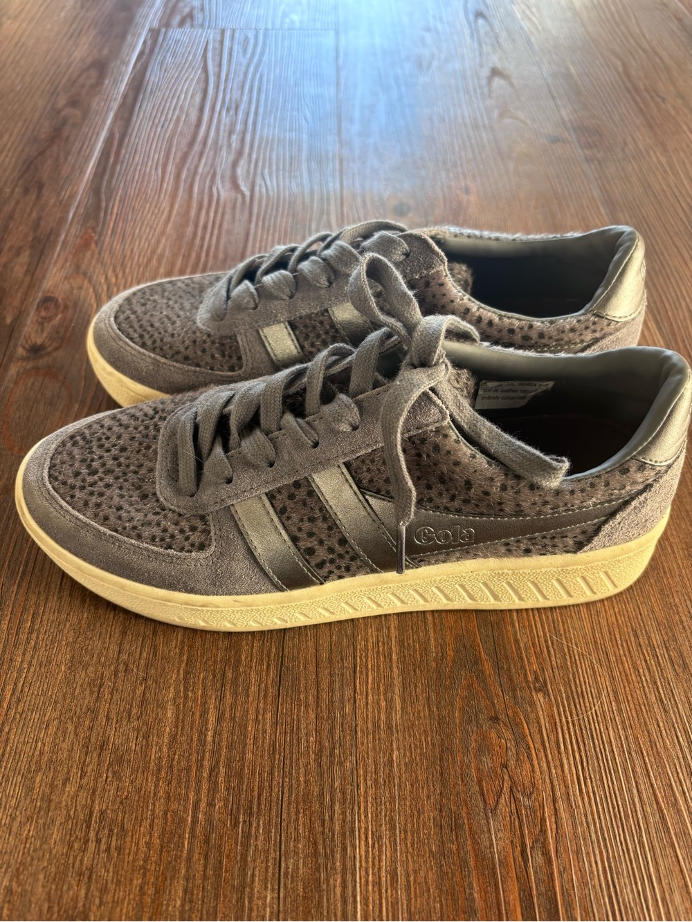 Gola Men's Gray Suede & Mesh Low-Top Sneakers with Cream Sole